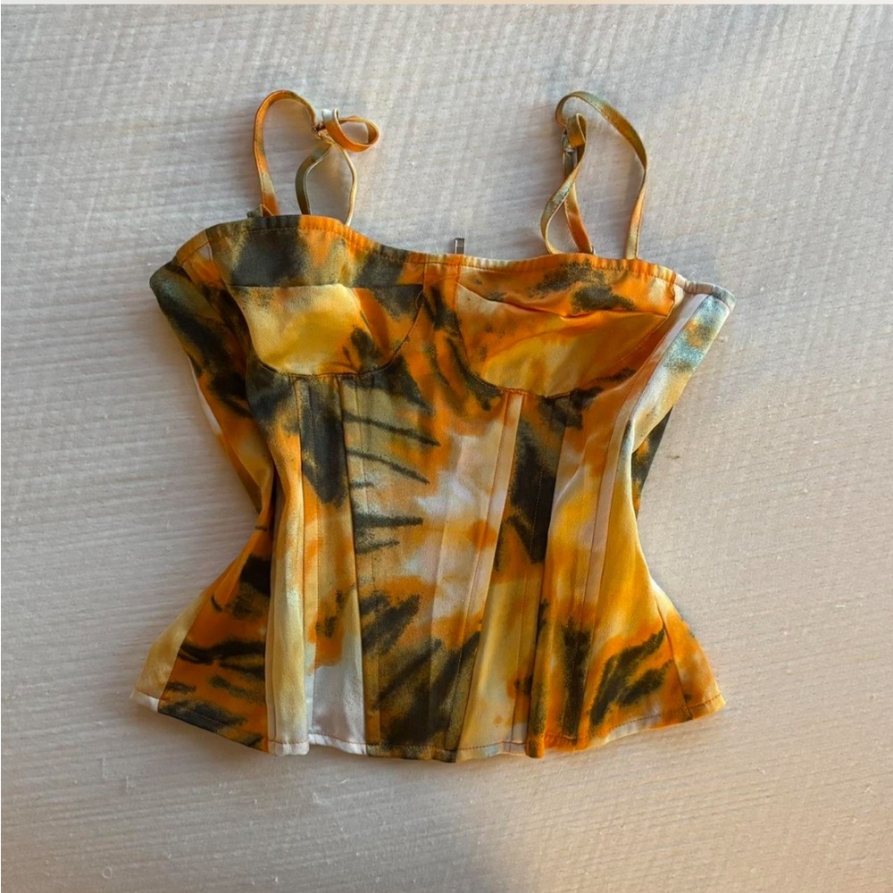Stylish Orange and Green Women's Top